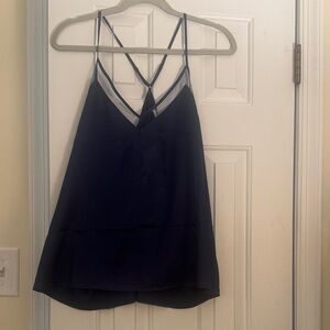 Navy Blue Strappy Tank Top